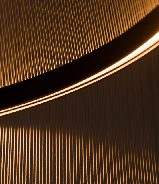 VIBIA ARRAY PENDANT LED LAMP WITH THREADS BEIGE D:37cm
