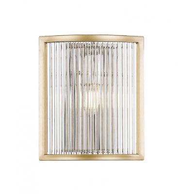 MATTE GOLD WALL SCONCE WITH GLASS L:200mm H:240mm