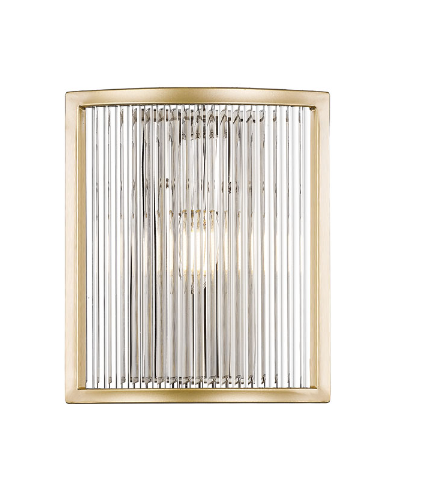 MATTE GOLD WALL SCONCE WITH GLASS L:200mm H:240mm