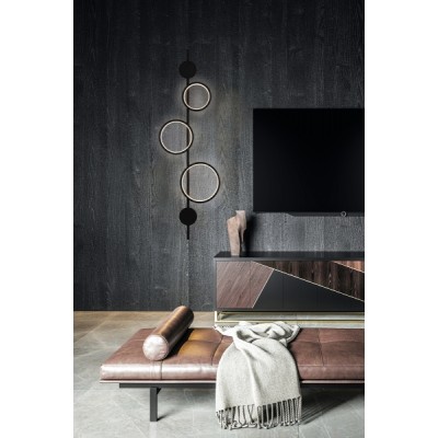 WALL FIXTURE  LED METAL SANDY BLACK H106cm