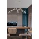 SUSPENDED LED METAL SILVER L92cm