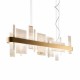 MATT GOLD&ΟΝΥΧ  SUSPENDED LED L100cm ITALY