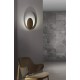 ΟΒΑΛ ΑΠΛΙΚΑ ΕΜΜΕΣΟΥ ΦΩΤΙΣΜΟΥ WHITE-BRUSHED BRONZE 38cm MADE IN ITALY
