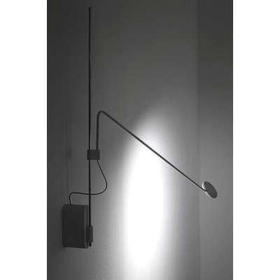 Μίνιμαλ απλίκα με βραχίονα, λευκή P:79cm MADE IN ITALY