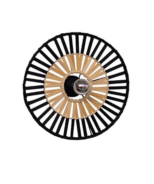 BLACK AND NATURAL BAMBOO FIXTURE D:40cm