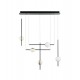 LED COMPOSITION OF SUSPENDED RACKS WITH OPAL ORBS AND GOLD BAND DETAILS L:105cm H:200cm
