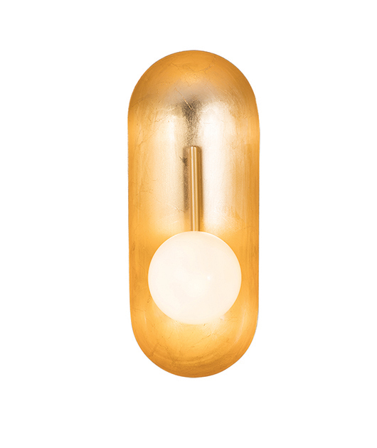 GOLD SCONCE WITH OPAL ORB