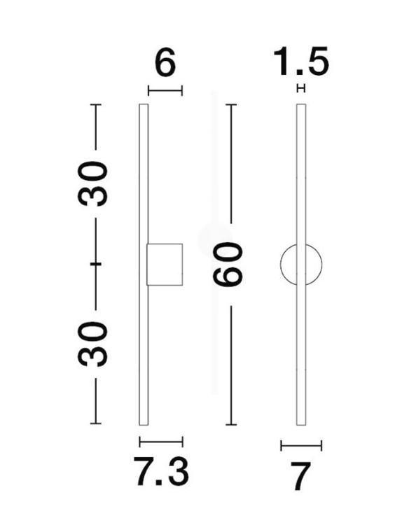 LINEAR WALL FIXTURE 60cm 3000K