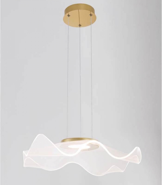 PENDANT GOLD ALUMINUM&ACRYLIC D:50cm