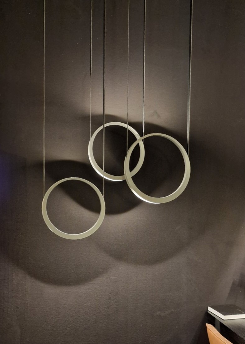 TRIPLE LED RING POLISHED ALUMINUM Ø40cm Ø40cm Ø50cm HANDMADE IN THE NETHERLANDS
