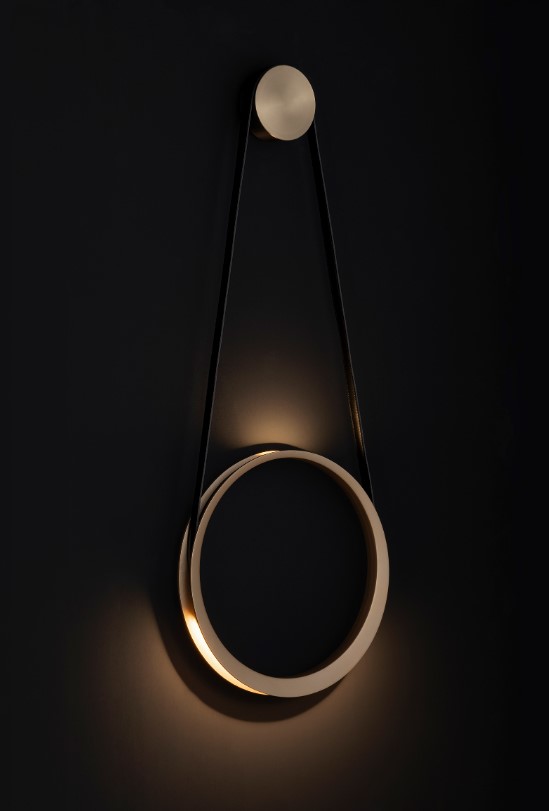 SYMMETRICAL WALL FIXTURE, BRASS Ø40cm HANDMADE IN THE NETHERLANDS