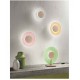 LED WALL FIXTURE WITH COLORFUL GRIT GLASS DISC Ø25cm ITALY 