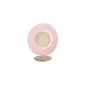 LED TABLE LIGHT WITH COLORFUL GRIT GLASS DISC Ø30cm ITALY