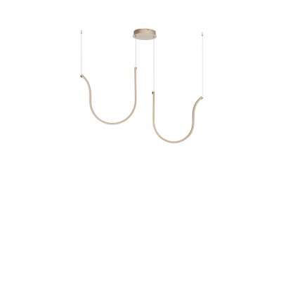 ΚΡΕΜΑΣΤΟ LED 2ΦΩΤΟ U ΧΡΥΣΟ 102cm MADE IN ITALY