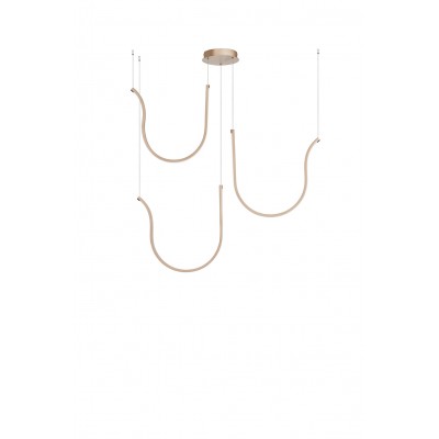 ΚΡΕΜΑΣΤΟ LED 3ΦΩΤΟ U ΧΡΥΣΟ 106cm MADE IN ITALY