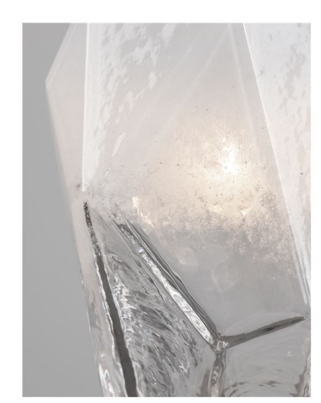 3-LIGHT SUSPENSION FIXTURE, ROSETTE-GLASS