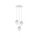 3-LIGHT SUSPENSION FIXTURE, ROSETTE-GLASS