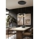PENDANT LED LIGHT D:65cm BLACK-GOLD 8000lm