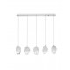 5-LIGHT SUSPENSION FIXTURE, RACK-GLASS