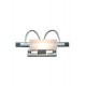 MIRROR LIGHT WITH SATIN GLASS AND CHROME FINISH