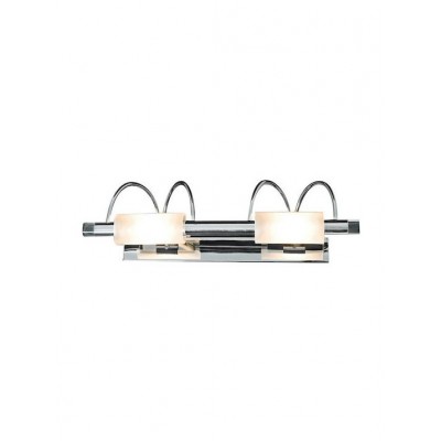 MIRROR LIGHT WITH DOUBLE SATIN GLASS AND CHROME FINISH