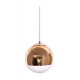 GOLD GLASS ORB PENDANT D:30cm