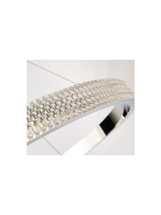 SUSPENDED LED RING CHROME-DIAMOND ACRYLIC D:60cm