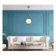ELEGANT OPAL GLASS AND ANTIQUE BRASS PENDANT