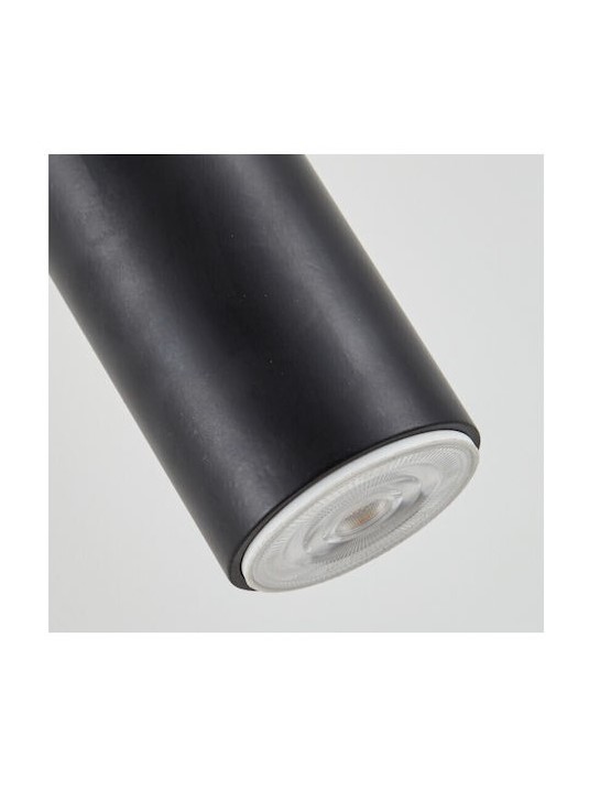 BLACK TUBE SCONCE PENDANT 3m