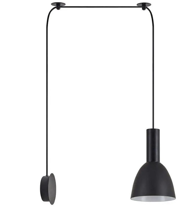 SCONDE PENDANT SYSTEM 3m MATTE BLACK METAL DOME