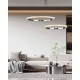 SUSPENDED LED RING CHROME-DIAMOND ACRYLIC D:60cm