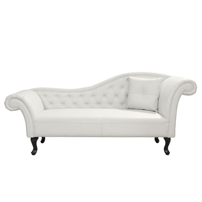 ΑΝΑΚΛΙΝΔΡΟ T.CHESTERFIELD FB93008.02 PU ΛΕΥΚΟ-ΜΑΥΡΑ ΠΟΔΙΑ(ΔΕΞΙ)190x61x84Yεκ