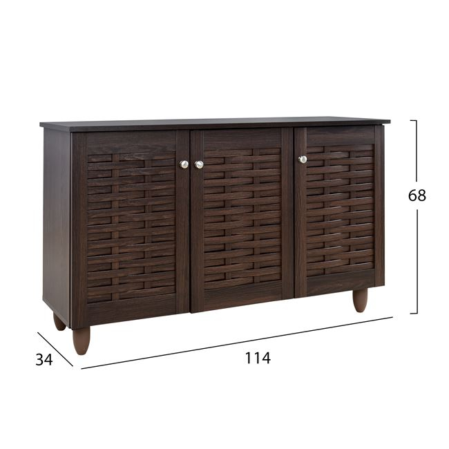 ΠΑΠΟΥΤΣΟΘΗΚΗ ΝΤΟΥΛΑΠΙ 3 ΠΟΡΤΕΣ FB92211.01 WENGE 114Χ34Χ68εκ.