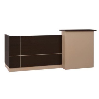 ΓΡΑΦΕΙΟ ΥΠΟΔΟΧΗΣ FB92068.01 ΜΕΛΑΜΙΝΗ ΣΕ WENGE-ΜΠΕΖ 240x80x106Υεκ.