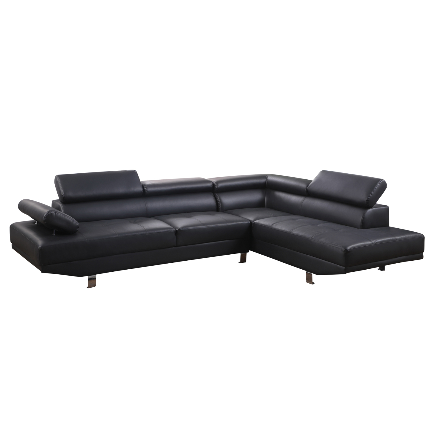 ΚΑΝΑΠΕΣ ΓΩΝΙΑ ΔΕΞΙΑ FB93084.02R ΑΠΟ ΜΑΥΡΟ PU 270x200x87Υ εκ.