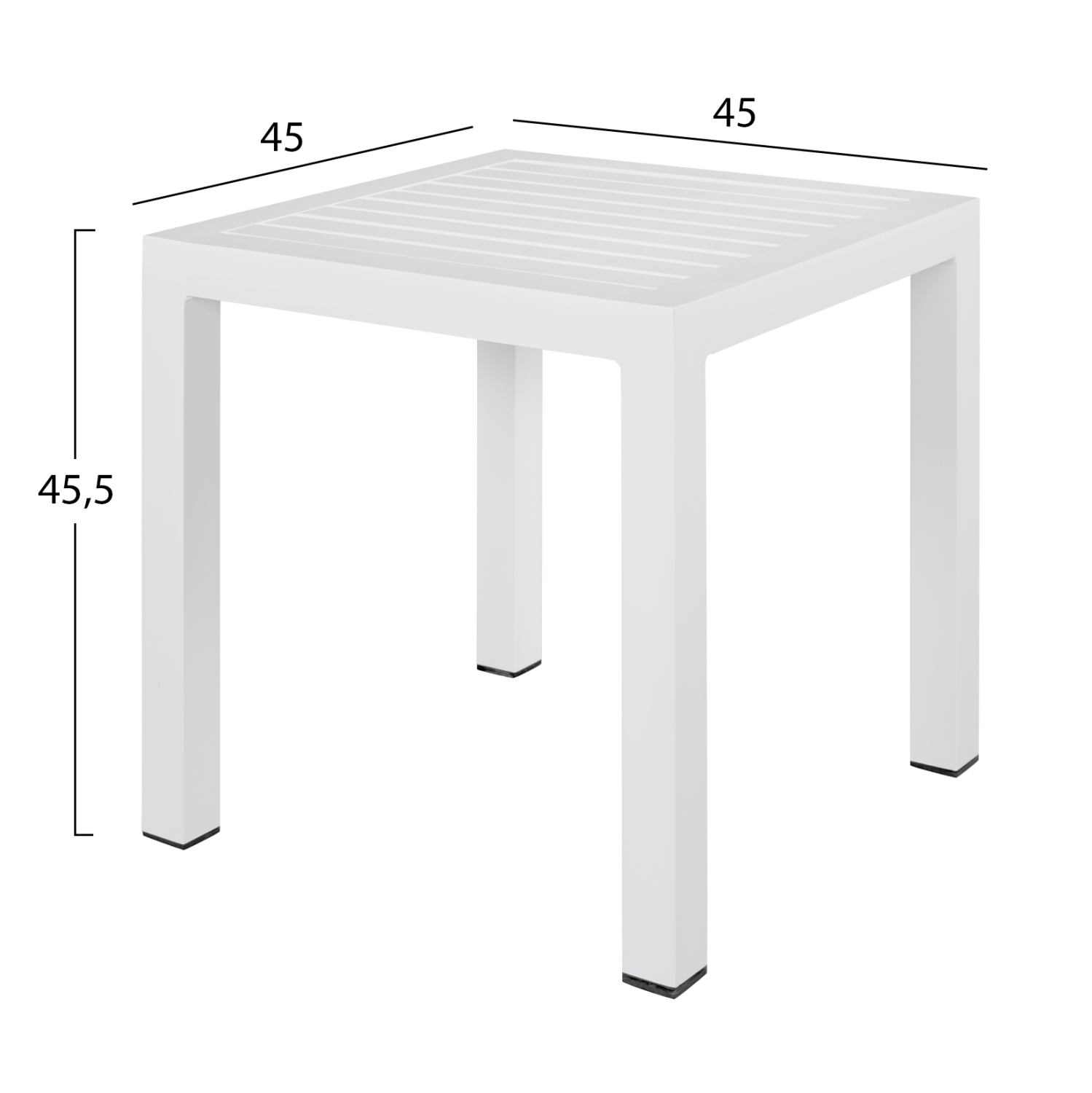 ΤΡΑΠΕΖΙ ΑΛΟΥΜΙΝΙΟΥ FB95402.01 ΛΕΥΚΟ 45x45x45,5Υ εκ.