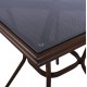 ΤΡΑΠΕΖΙ ΑΛΟΥΜΙΝΙΟΥ 70X70X76Υ ΜΕ ΟΨΗ BAMBOO FB95568.03 ΚΑΦΕ ΜΕ ΓΥΑΛΙ