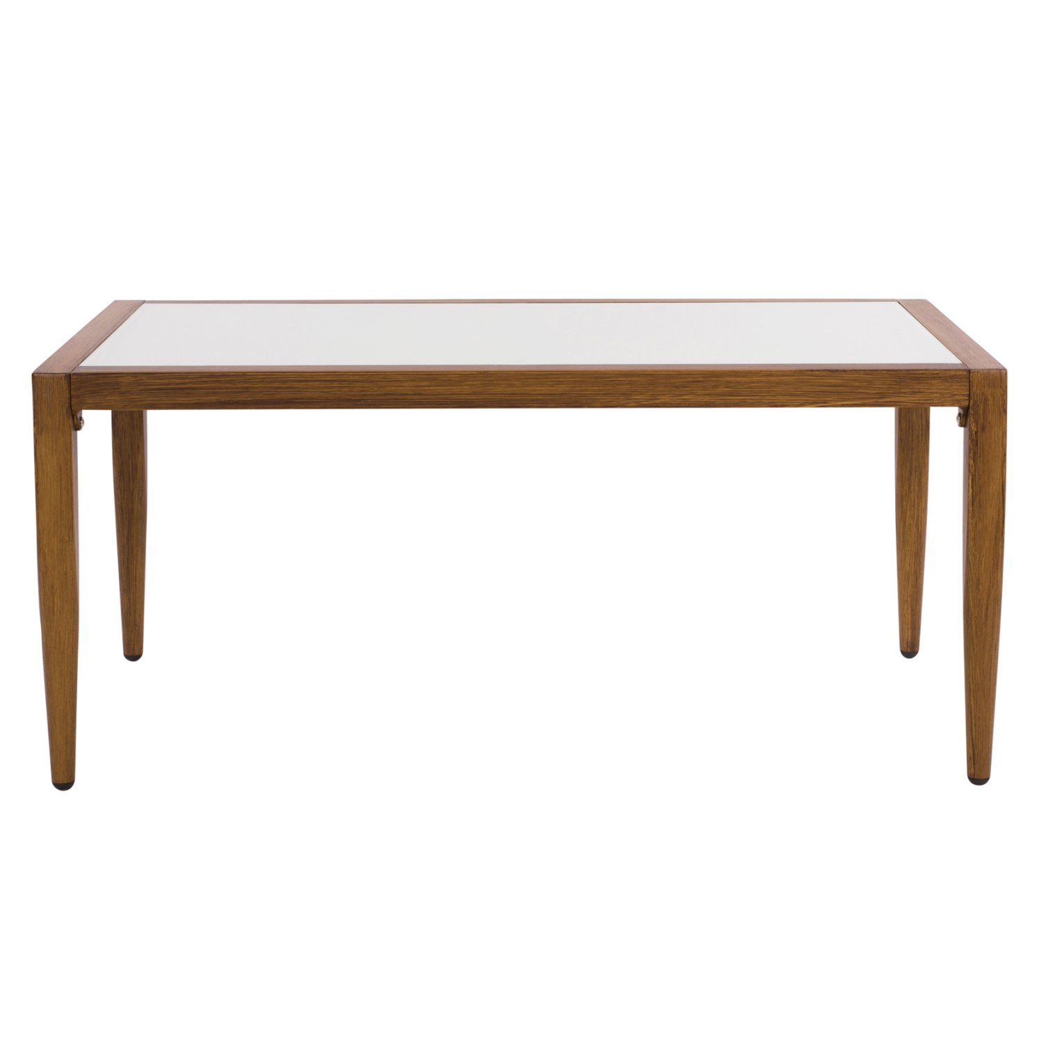 ΤΡΑΠΕΖΙ MEIR ΣΑΛΟΝΙΟΥ ΑΛΟΥΜΙΝΙΟΥ BAMBOO LOOK ΜΕ ΓΥΑΛΙ 100Χ58Χ46 FB95551.01