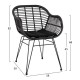 ΣΕΤ 5ΤΜΧ WICKER ΜΕ ΤΡΑΠΕΖΙ 140X80Χ78Υ ΜΠΕΖ & ΜΑΥΡΟ ΧΡΩΜΑ FB910508