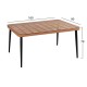 ΣΕΤ 7ΤΜΧ WICKER ΜΕ ΤΡΑΠΕΖΙ 160X90X78Υ ΜΠΕΖ & ΜΑΥΡΟ ΧΡΩΜΑ FB910516