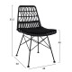 ΣΕΤ 7ΤΜΧ WICKER ΜΕ ΤΡΑΠΕΖΙ 160X90X78Υ ΜΠΕΖ & ΜΑΥΡΟ ΧΡΩΜΑ FB910516