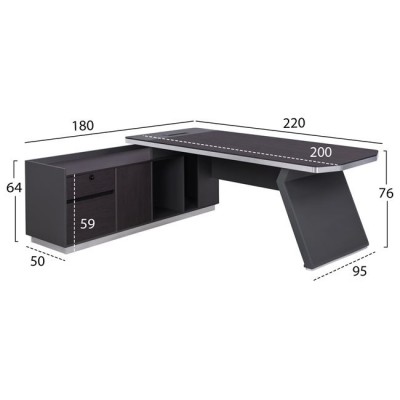 ΓΡΑΦΕΙΟ ΕΠΑΓΓΕΛΜΑΤΙΚΟ ΑΡΙΣΤΕΡΗ ΓΩΝΙΑ FB92084L 220X180X76Υεκ.