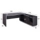 ΓΡΑΦΕΙΟ ΕΠΑΓΓΕΛΜΑΤΙΚΟ ΔΕΞΙΑ ΓΩΝΙΑ FB92086R 180X170X76Υ εκ.