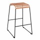 ΣΚΑΜΠΟ ΜΕΤΑΛΛΙΚΟ FB95641 ΜΕ WICKER ΣΕ ΜΠΕΖ ΑΠΟΧΡΩΣΗ 49x50x76 εκ.