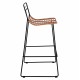 ΣΚΑΜΠΟ ΜΕΤΑΛΛΙΚΟ FB95642 ΜΕ WICKER ΣΕ ΜΠΕΖ ΑΠΟΧΡΩΣΗ 48x53x100 εκ.