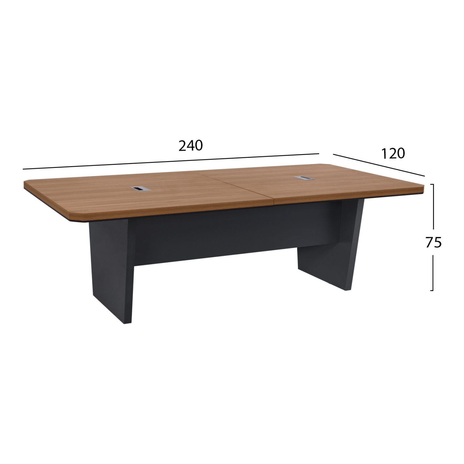 ΕΠΑΓΓΕΛΜΑΤΙΚΟ ΓΡΑΦΕΙΟ ΣΥΝΕΔΡΙΑΣΕΩΝ FB92361 HONEY OAK & ΓΚΡΙ 240x120x75Υεκ.