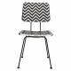 ΚΑΡΕΚΛΑ ΜΕΤΑΛΛΙΚΗ FB95693 ΜΕ WICKER ΜΑΥΡΟ ΛΕΥΚΟ 46x56x88Υ εκ.
