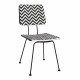 ΚΑΡΕΚΛΑ ΜΕΤΑΛΛΙΚΗ FB95693 ΜΕ WICKER ΜΑΥΡΟ ΛΕΥΚΟ 46x56x88Υ εκ.