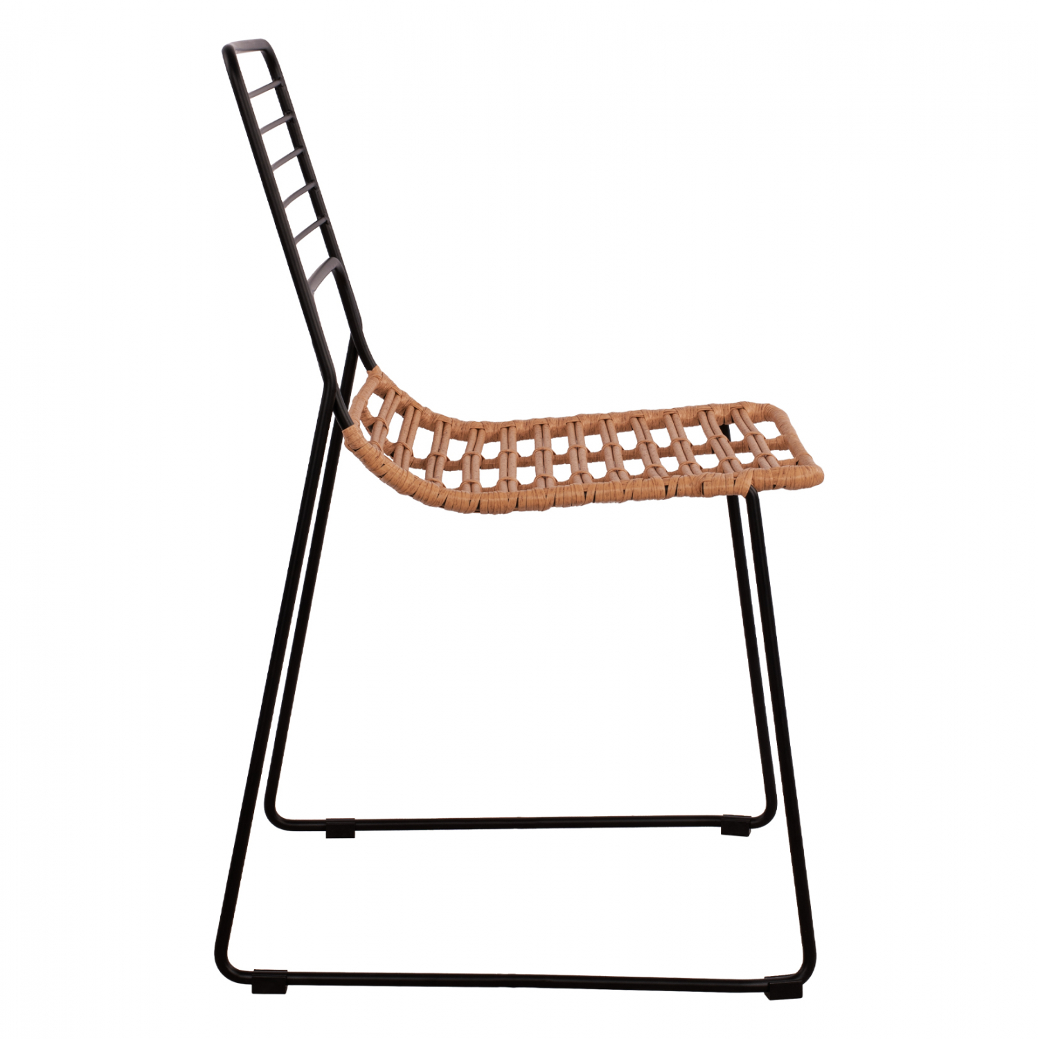 ΚΑΡΕΚΛΑ ΜΕΤΑΛΛΙΚΗ FB95694 ΜΕ WICKER ΜΠΕΖ 51x54x83Υ εκ.