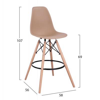 ΣΚΑΜΠΟ ΜΠΑΡ FB90173.45 ΚΑΠΟΥΤΣΙΝΟ 58x56x107Υ εκ.